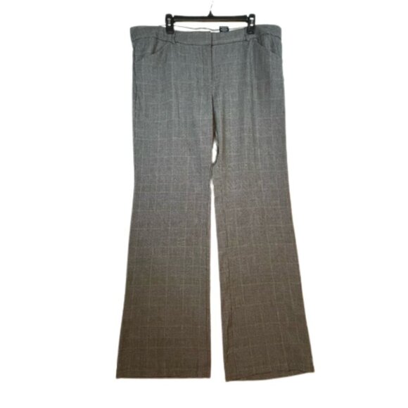 Norma Kamali Glen Plaid career boot cut work bootcut Dress Pants 18 NWOT - Picture 1 of 10